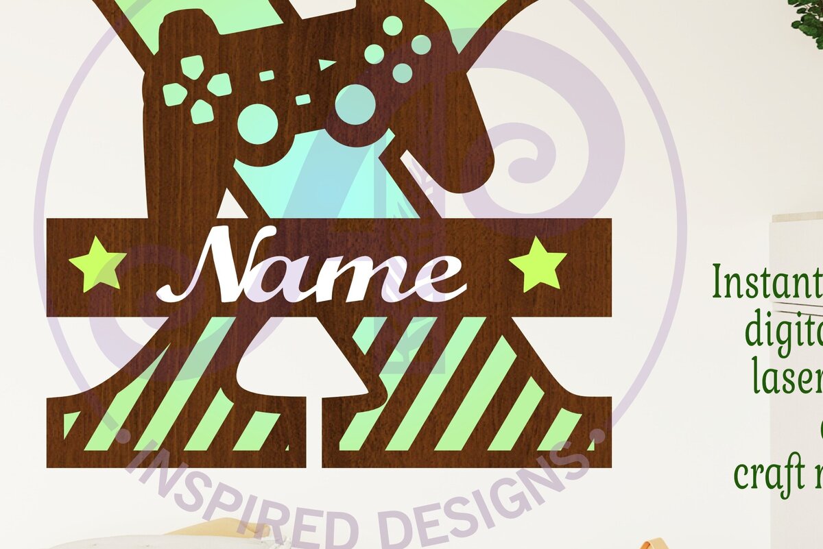 Intra απο ξύλο plywood 3mm-4mm πάχος - Κεφαλαίο μονόγραμμα Gamer Letter X  Δίασταση 30x20 cm INTRAFABR-109004463