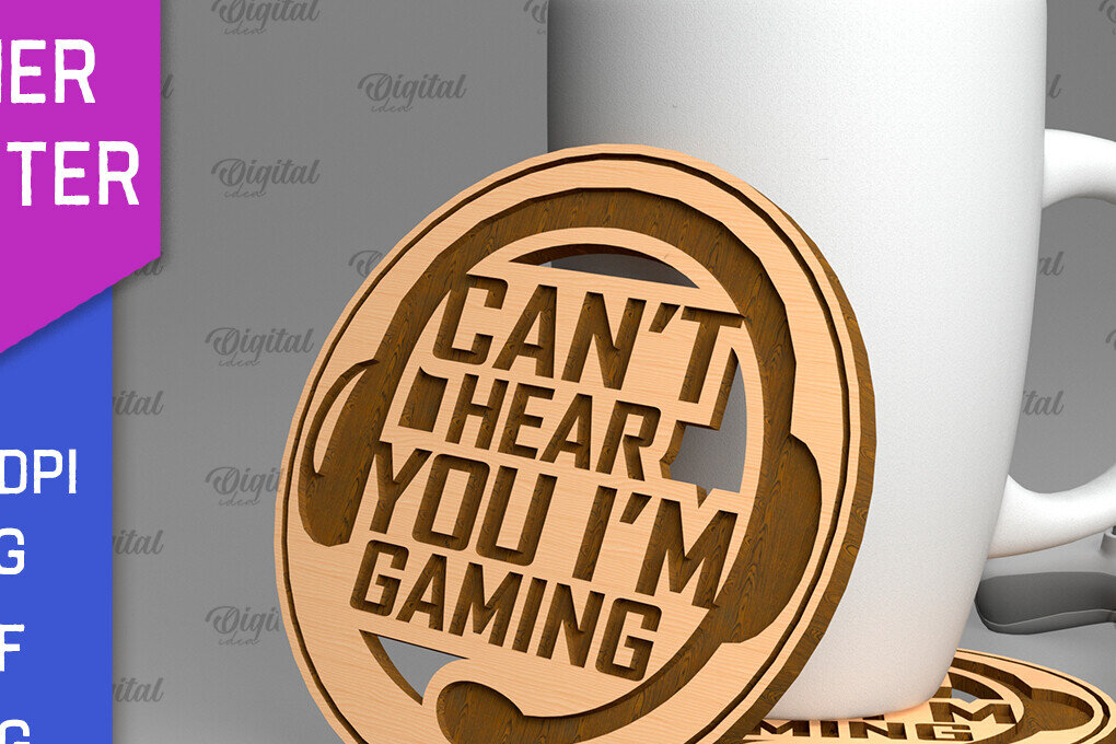 Intra απο ξύλο plywood 3mm-4mm πάχος - Gamer Coaster Cut Laser. Gamer Decor  Δίασταση 30x20 cm INTRAFABR-97717560