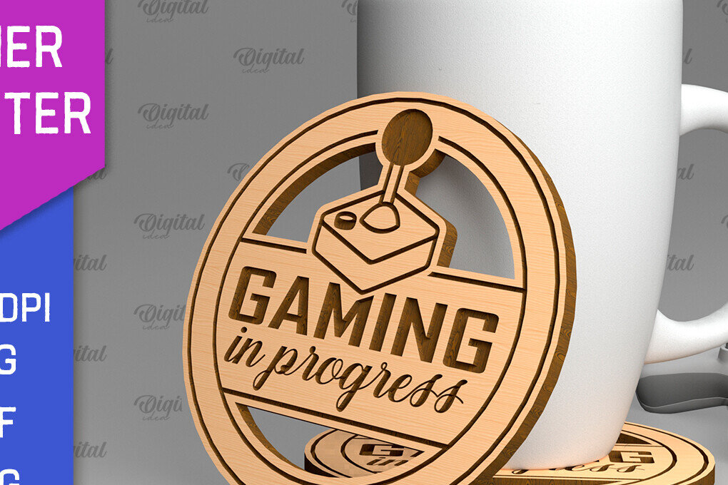 Intra απο ξύλο plywood 3mm-4mm πάχος - Gamer Coaster Cut Laser. Gamer Decor  Δίασταση 30x20 cm INTRAFABR-97717163