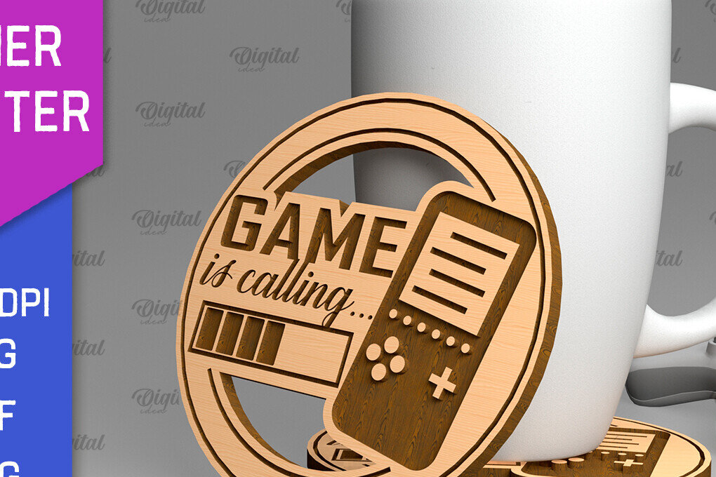 Intra απο ξύλο plywood 3mm-4mm πάχος - Gamer Coaster Cut Laser. Gamer Decor  Δίασταση 30x20 cm INTRAFABR-97717458