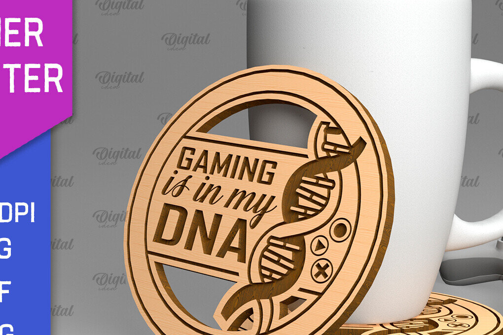 Intra απο ξύλο plywood 3mm-4mm πάχος - Gamer Coaster Cut Laser. Gamer Decor  Δίασταση 30x20 cm INTRAFABR-97717527