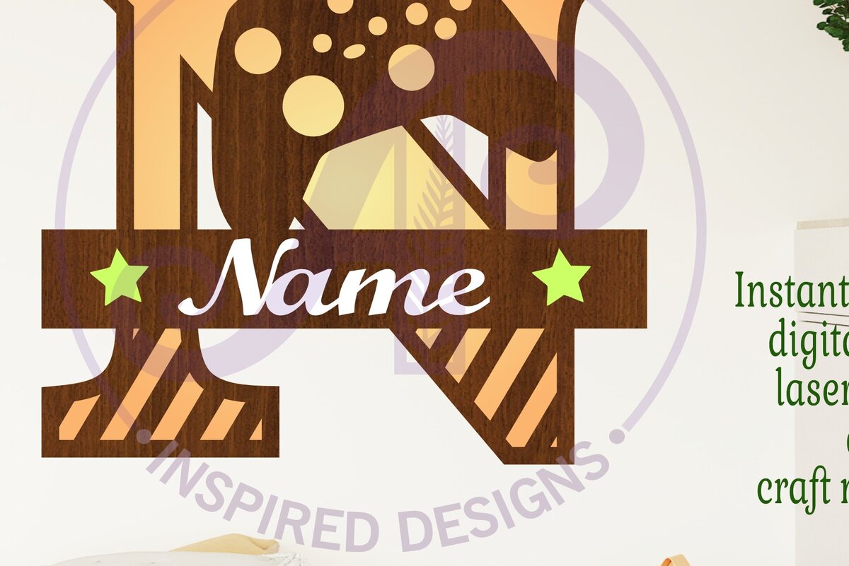 Intra απο ξύλο plywood 3mm-4mm πάχος - Gamer X Κεφάλαιο μονόγραμμα Γράμμα N  Δίασταση 30x20 cm INTRAFABR-108988677