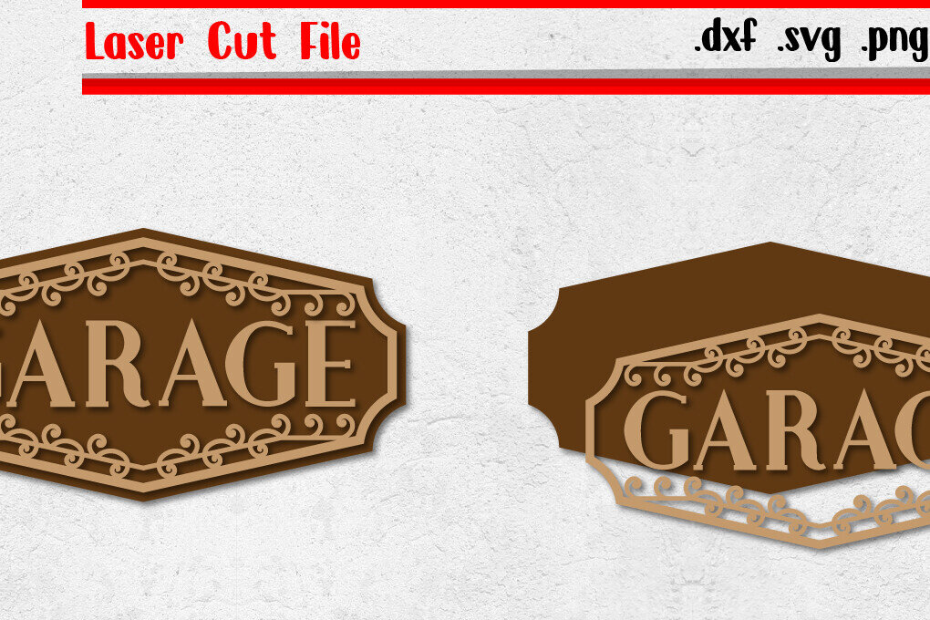 Intra απο ξύλο plywood 3mm-4mm πάχος - Garage Sign 4 - Vintage Sign Cut Laser Δίασταση 30x20 cm INTRAFABR-112906930