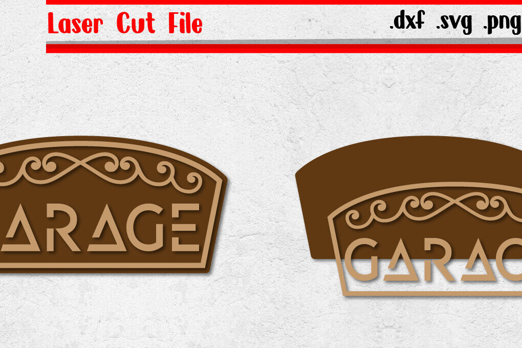 Intra απο ξύλο plywood 3mm-4mm πάχος - Garage Sign 5 - Vintage Sign Cut Laser Δίασταση 30x20 cm INTRAFABR-118467923