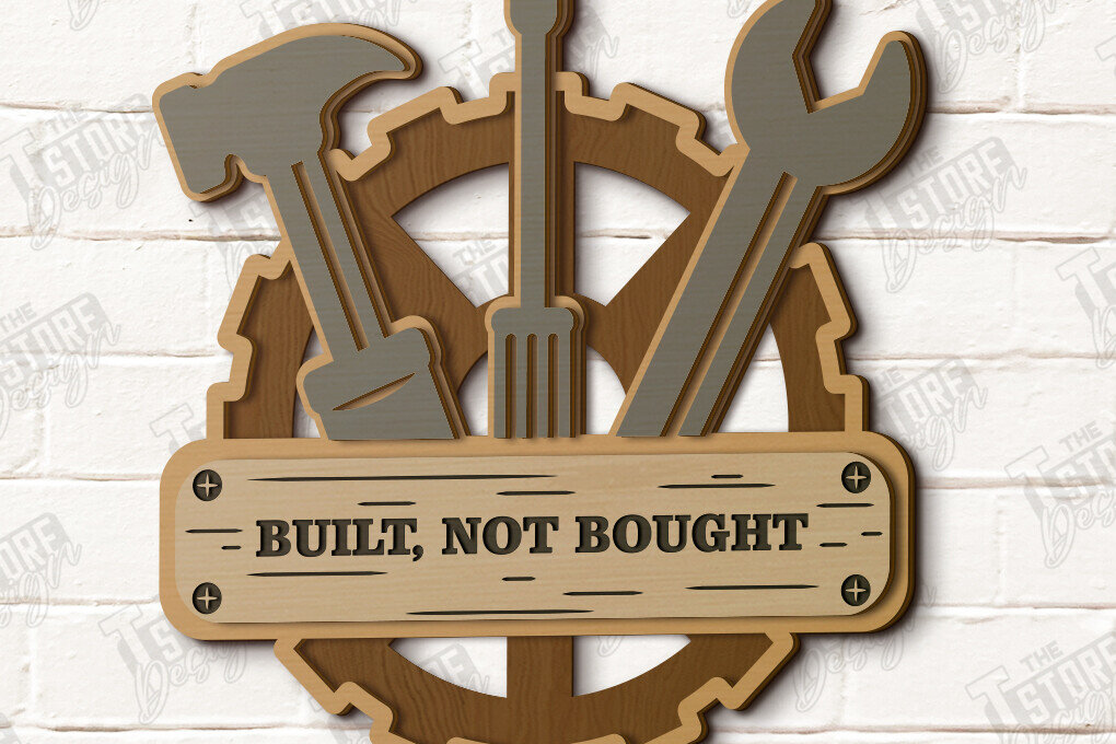 Intra απο ξύλο plywood 3mm-4mm πάχος - Πινακίδα γκαράζ|Μηχανική επιτοίχια πινακίδα |Man Cave Δίασταση 30x20 cm INTRAFABR-119067349