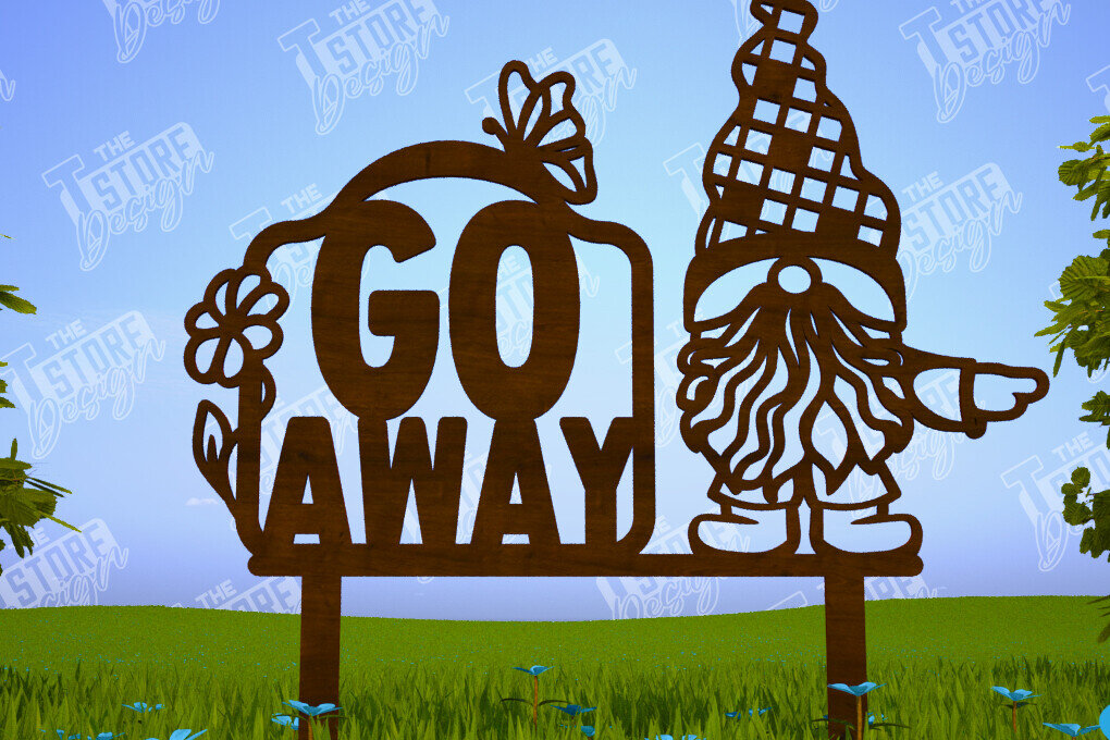 Σετ των 2 Intra απο ξύλο plywood 3mm-4mm πάχος - Διακόσμηση Κήπου Gnome | Πασσάλους γκαζόν Δίασταση 20x20 cm INTRAFABR-102895612