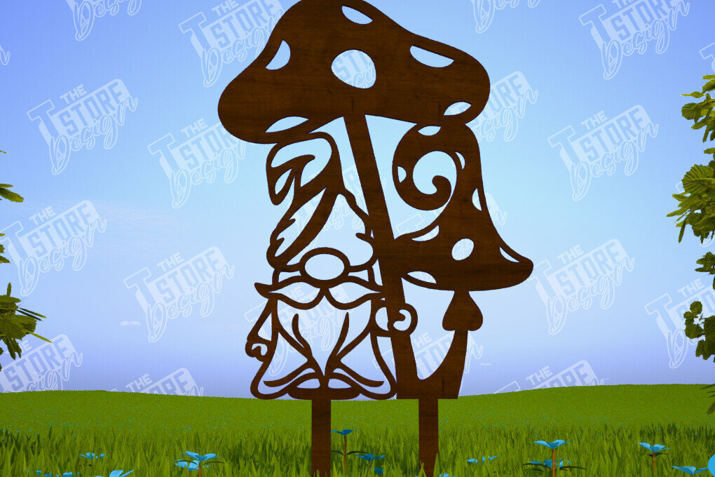 Σετ των 3 Intra απο ξύλο plywood 3mm-4mm πάχος - Διακόσμηση Κήπου Gnome | Πασσάλους γκαζόν Δίασταση 20x20 cm INTRAFABR-102895868