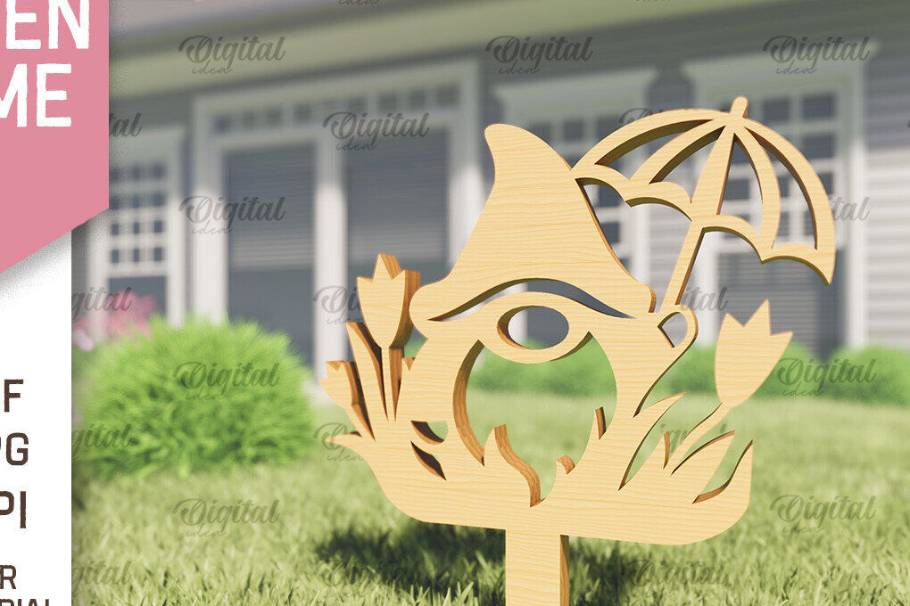 Intra απο ξύλο plywood 3mm-4mm πάχος - Garden Gnome. Πασσάλων Κήπου  Δίασταση 30x20 cm INTRAFABR-94092965