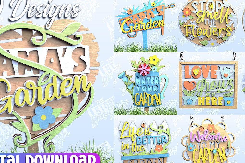 Intra απο ξύλο plywood 3mm-4mm πάχος - Πακέτα σχεδίασης με λέιζερ πινακίδας κήπου Δίασταση 30x20 cm INTRAFABR-98909470