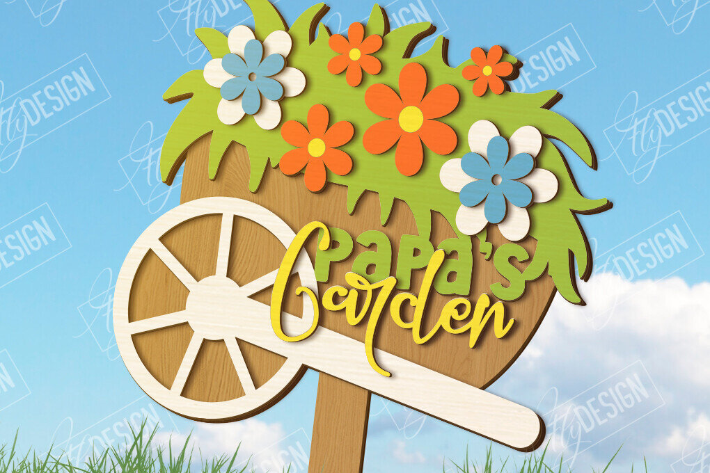 Intra απο ξύλο plywood 3mm-4mm πάχος - Πινακίδα πασσάλων κήπου | Φυτών Πασσάλων | CNC Δίασταση 30x20 cm INTRAFABR-117275288