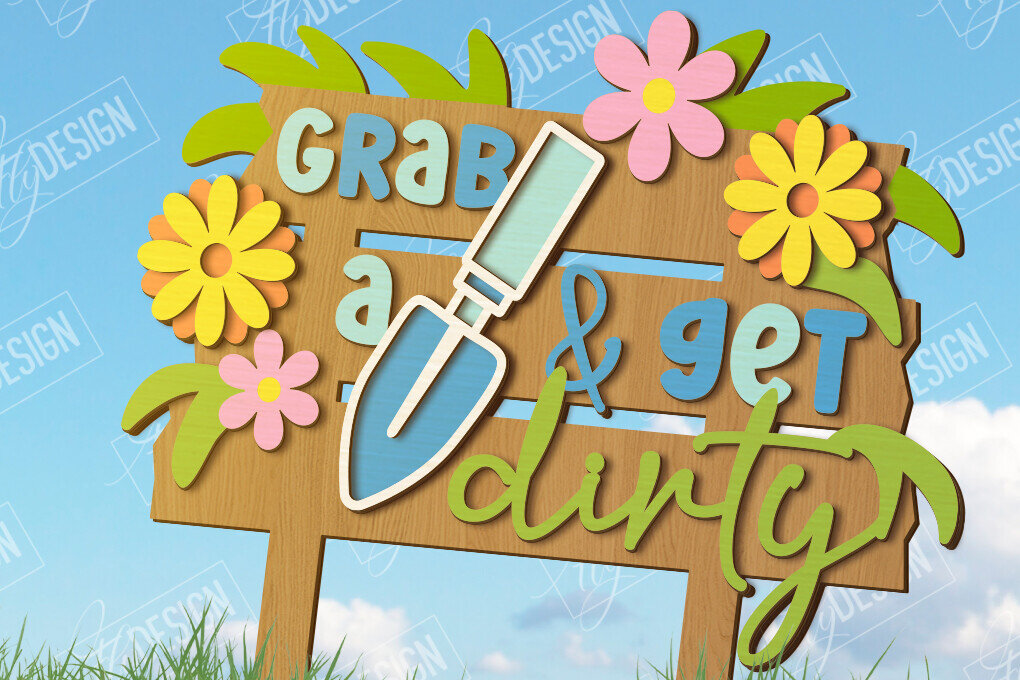 Intra απο ξύλο plywood 3mm-4mm πάχος - Πινακίδα πασσάλων κήπου | Φυτών Πασσάλων | CNC Δίασταση 30x20 cm INTRAFABR-117275340