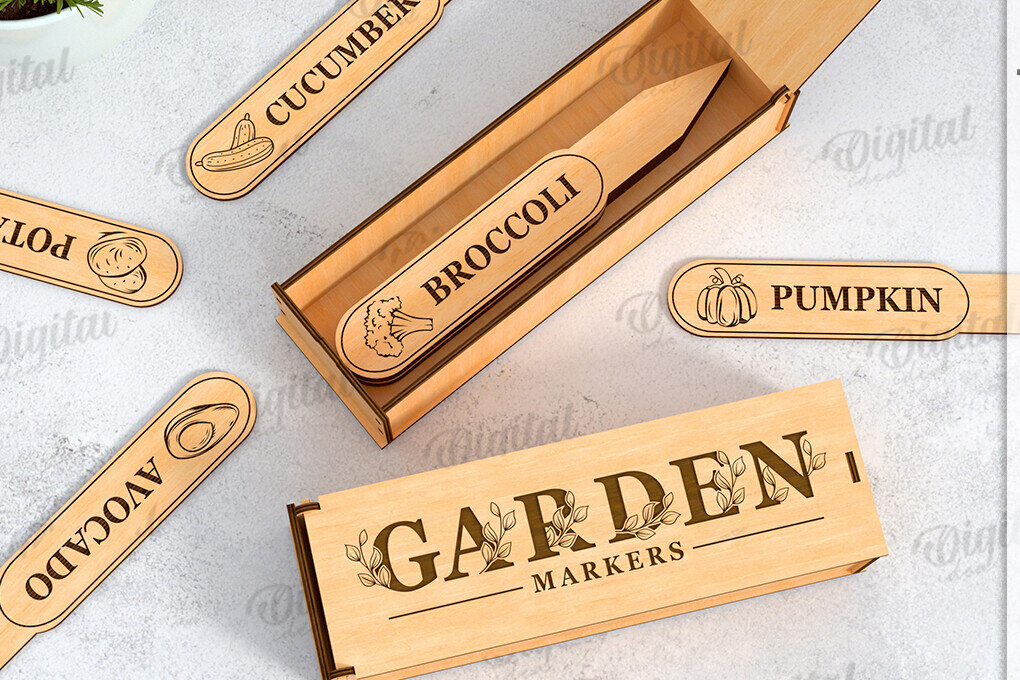 Intra απο ξύλο plywood 3mm-4mm πάχος - Πασσάλους κήπου με Box Laser Cut Δίασταση 30x20 cm INTRAFABR-121902236