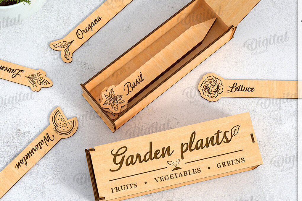 Intra απο ξύλο plywood 3mm-4mm πάχος - Πασσάλους κήπου με Box Laser Cut Δίασταση 30x20 cm INTRAFABR-121902361