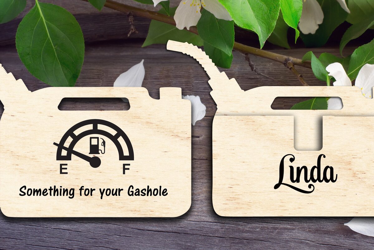 Σετ των 3 Intra απο ξύλο plywood 3mm-4mm πάχος - Χριστουγεννιάτικο στολίδι με κάρτα δώρου Gas Can Δίασταση 6x6 cm INTRAFABR-35159414