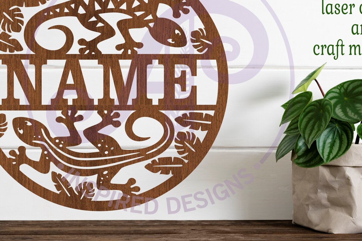 Intra απο ξύλο plywood 3mm-4mm πάχος - Gecko Wall Personalized Sign  Laser Δίασταση 30x20 cm INTRAFABR-81859458