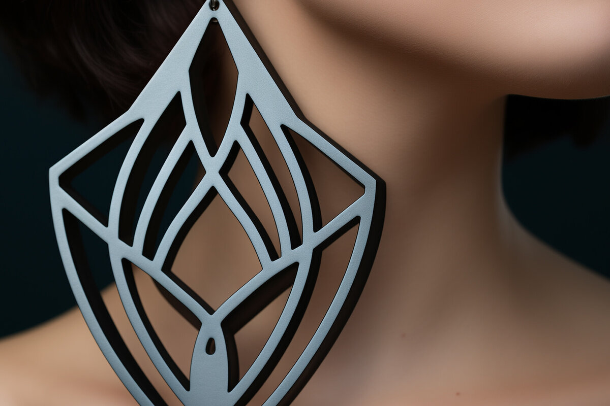 Σετ των 3 Intra απο ξύλο plywood 3mm-4mm πάχος -  κοπής με λέιζερ γεωμετρικό σκουλαρίκι  Δίασταση 3x3 cm INTRAFABR-95733964