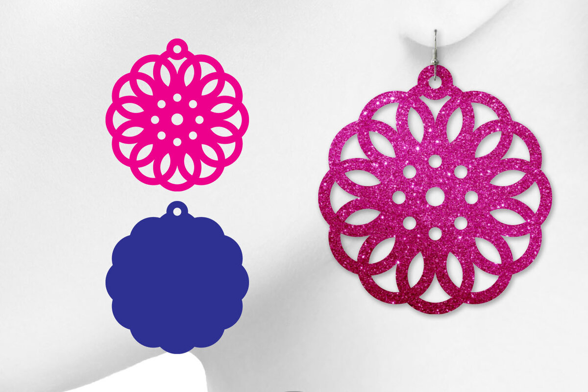 Σετ των 3 Intra απο ξύλο plywood 3mm-4mm πάχος - Γεωμετρικά σκουλαρίκια Δίασταση 3x3 cm INTRAFABR-8772058