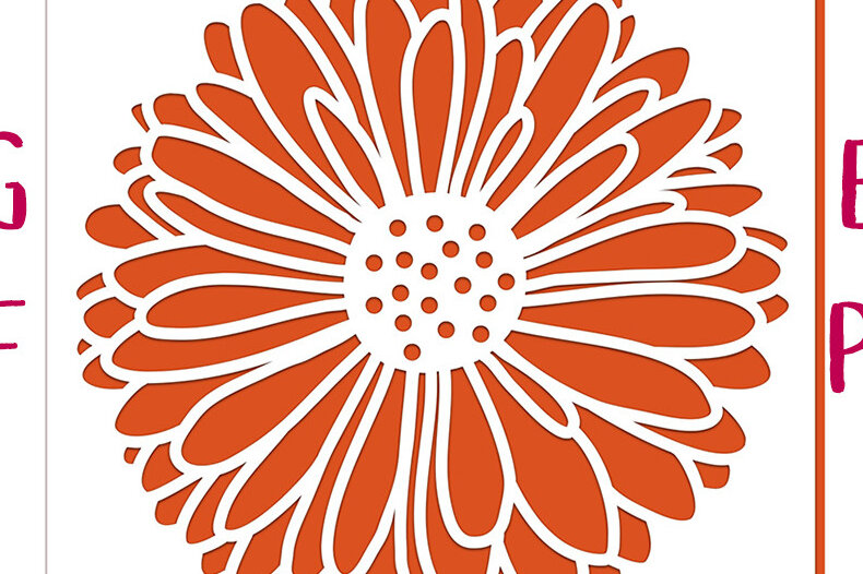 Σετ των 3 Intra απο ξύλο plywood 3mm-4mm πάχος -  κομμένου  Card Gerbera Flower Δίασταση 5x5 cm INTRAFABR-30089014