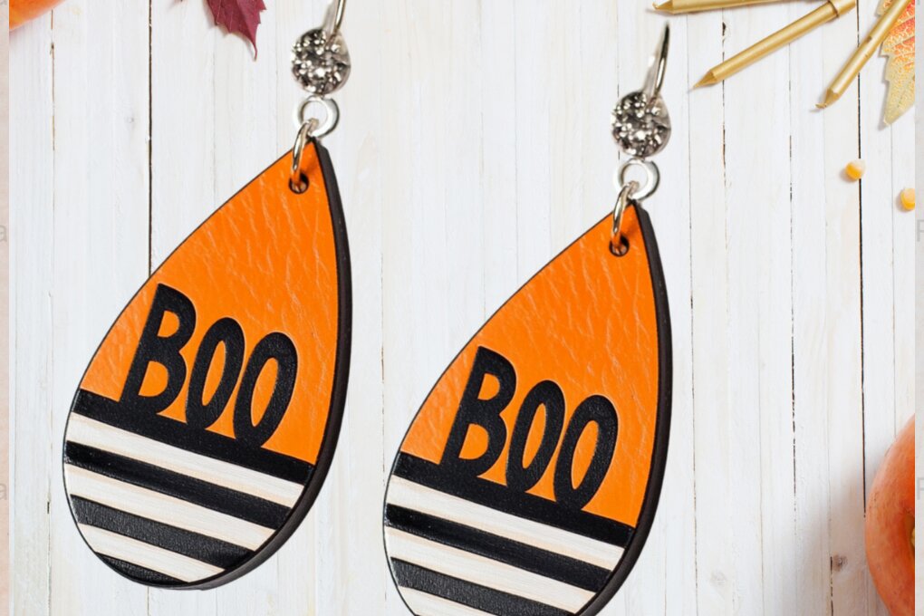 Σετ των 3 Intra απο ξύλο plywood 3mm-4mm πάχος - Αρχεία λέιζερ Ghost Earrings 016 Δίασταση 3x3 cm INTRAFABR-117601237