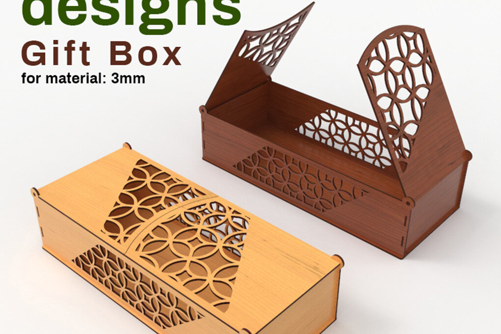 Σετ των 2 Intra απο ξύλο plywood 3mm-4mm πάχος - Κουτί δώρου Δίασταση 20x20 cm INTRAFABR-11622534