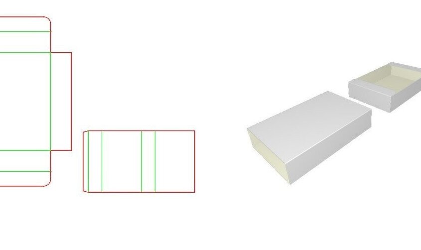 Σετ των 2 Intra απο ξύλο plywood 3mm-4mm πάχος - Κουτί δώρου 2 Pdf, JPG,  και DXF Δίασταση 12x9 cm INTRAFABR-31615838