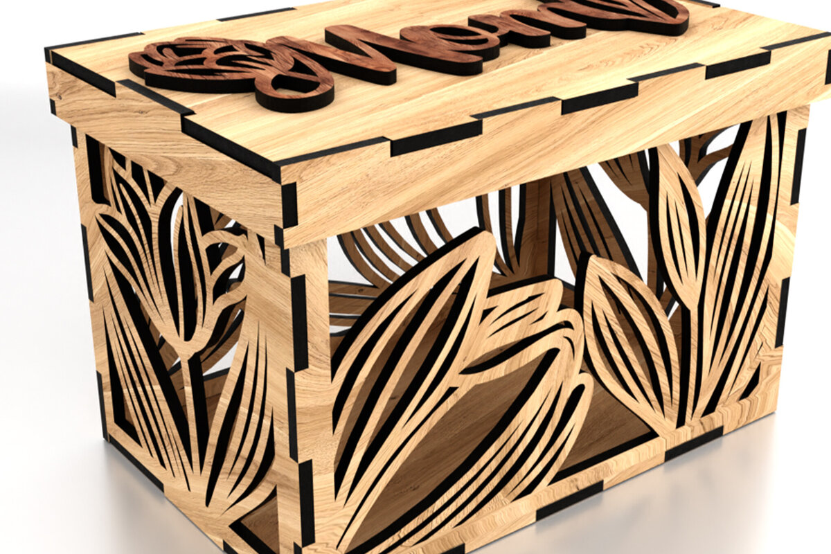 Σετ των 3 Intra απο ξύλο plywood 3mm-4mm πάχος - Κουτί δώρου για τη μαμά Δίασταση 2x2 cm INTRAFABR-121127742