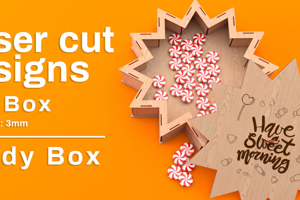 Intra απο ξύλο plywood 3mm-4mm πάχος - Κουτί δώρου,  με λέιζερ,  Glowforge Δίασταση 20x20 cm INTRAFABR-80069278