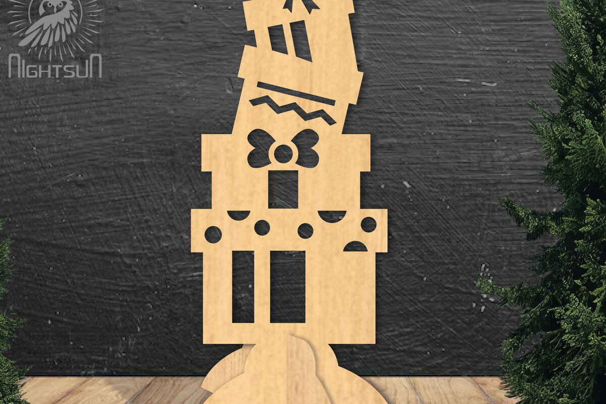 Σετ των 2 Intra απο ξύλο plywood 3mm-4mm πάχος - Κουτί δώρου Laser Cut Διακόσμηση σπιτιού  1 Δίασταση 20x20 cm INTRAFABR-112551643