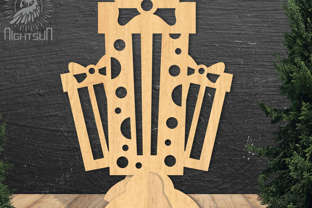 Σετ των 2 Intra απο ξύλο plywood 3mm-4mm πάχος - Κουτί δώρου Laser Cut Διακόσμηση σπιτιού  2 Δίασταση 20x20 cm INTRAFABR-112551673