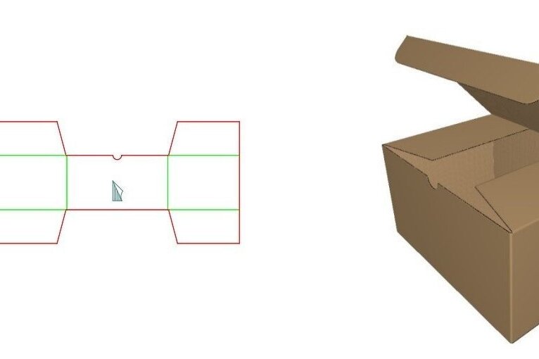 Σετ των 2 Intra απο ξύλο plywood 3mm-4mm πάχος - Πρότυπο κουτί δώρου Pdf, Jpg, PNG, /DXF Δίασταση 13x10 cm INTRAFABR-33634943