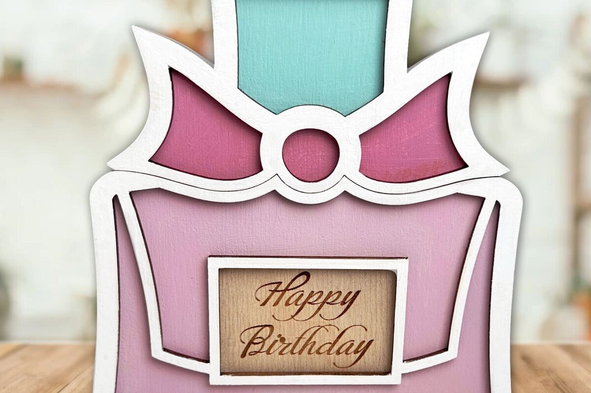 Σετ των 2 Intra απο ξύλο plywood 3mm-4mm πάχος - Κάτοχος δωροκάρτας Χρόνια πολλά  Δίασταση 20x20 cm INTRAFABR-89921174