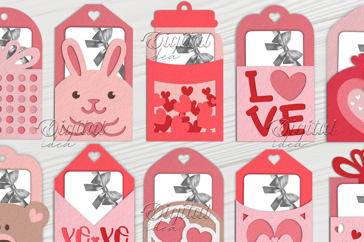 Σετ των 2 Intra απο ξύλο plywood 3mm-4mm πάχος - Πακέτο ετικετών θήκης δωροκάρτας. του Αγίου Βαλεντίνου Δίασταση 20x20 cm INTRAFABR-83085525