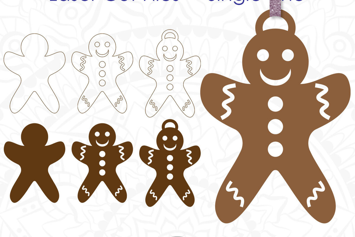 Σετ των 3 Intra απο ξύλο plywood 3mm-4mm πάχος - Μπισκότα μελόψωμο ,  Δίασταση 6x6 cm INTRAFABR-10325053