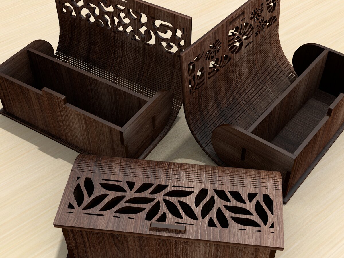 Σετ των 2 Intra απο ξύλο plywood 3mm-4mm πάχος - Κουτί γυαλιών Δίασταση 12x2 cm INTRAFABR-115900004