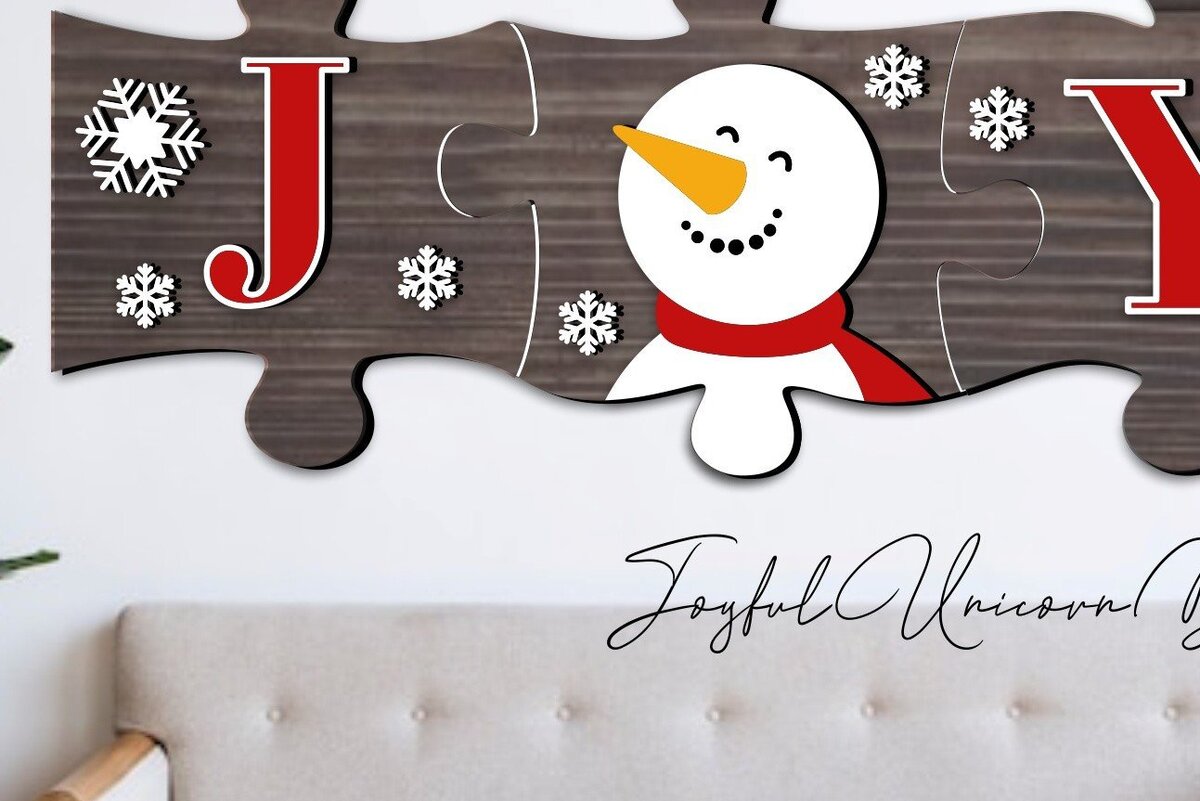 Intra απο ξύλο plywood 3mm-4mm πάχος - Χριστουγεννιάτικο παζλ τοίχου Glowforge  Δίασταση 18x45 cm INTRAFABR-38542164