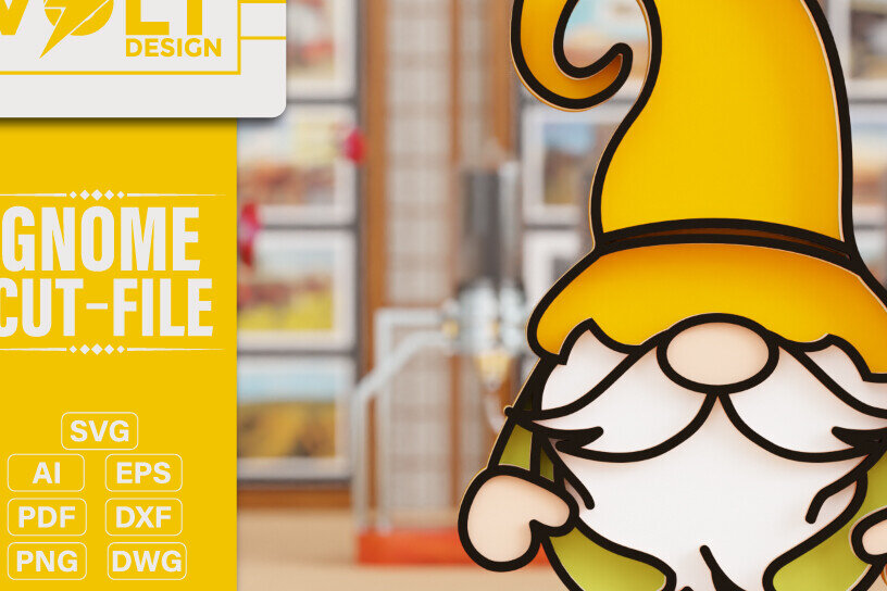 Intra απο ξύλο plywood 3mm-4mm πάχος - Gnome 3d  Πολυστρωματική Δίασταση 20x25 cm INTRAFABR-94939642