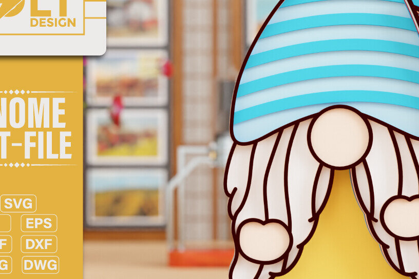 Σετ των 2 Intra απο ξύλο plywood 3mm-4mm πάχος - Gnome 3d  Πολυστρωματική Δίασταση 20x25 cm INTRAFABR-94799132