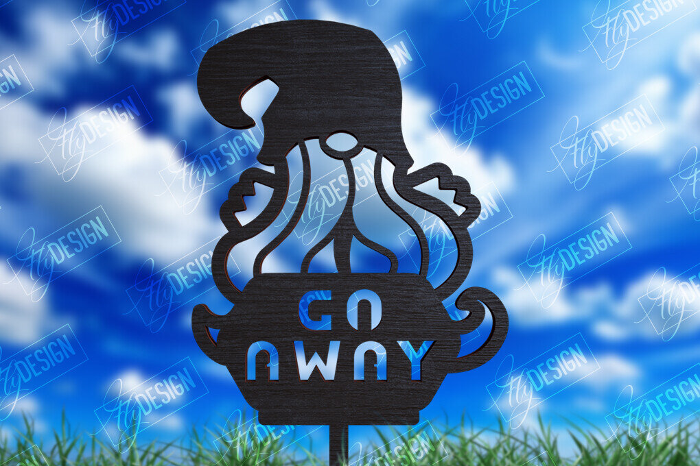 Σετ των 2 Intra απο ξύλο plywood 3mm-4mm πάχος - Διακόσμηση Κήπου Gnome | Πάσσαλος κήπου Δίασταση 20x20 cm INTRAFABR-104058013