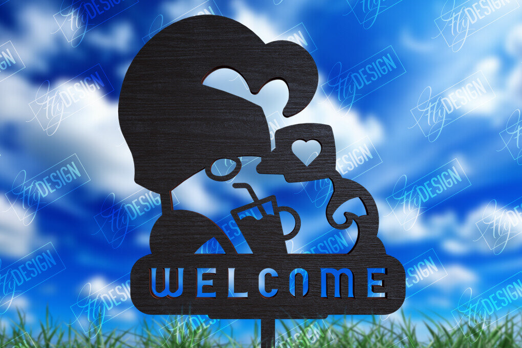 Σετ των 2 Intra απο ξύλο plywood 3mm-4mm πάχος - Διακόσμηση Κήπου Gnome | Πάσσαλος κήπου Δίασταση 20x20 cm INTRAFABR-104058010