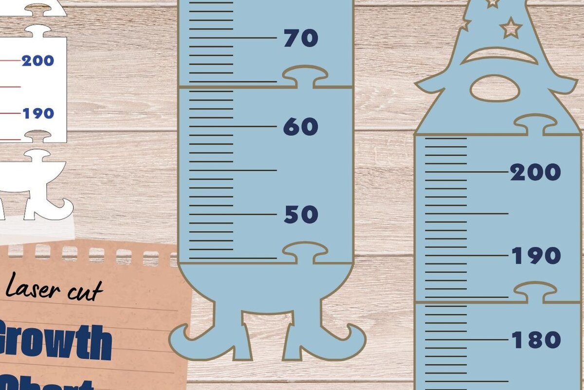 Intra απο ξύλο plywood 3mm-4mm πάχος - Διάγραμμα ανάπτυξης ύψους Gnome, Χάρακας ανάπτυξης Δίασταση 30x20 cm INTRAFABR-86323886