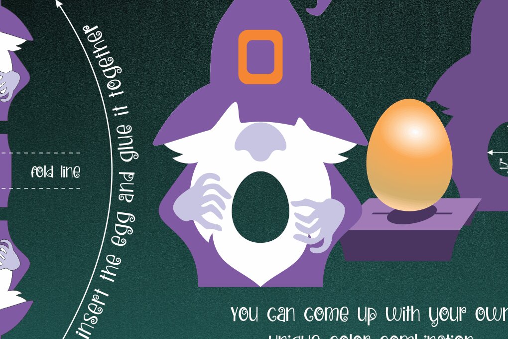 Σετ των 2 Intra απο ξύλο plywood 3mm-4mm πάχος - Μάγος Gnome| Αυγοθήκη αποκριών Δίασταση 15x15 cm INTRAFABR-36413051