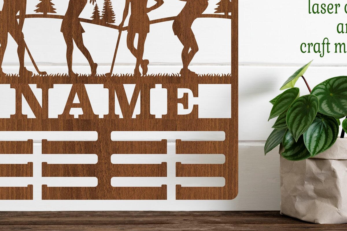 Intra απο ξύλο plywood 3mm-4mm πάχος - Όνομα κατόχου μεταλλίου γκολφ  Laser Δίασταση 30x20 cm INTRAFABR-73714056