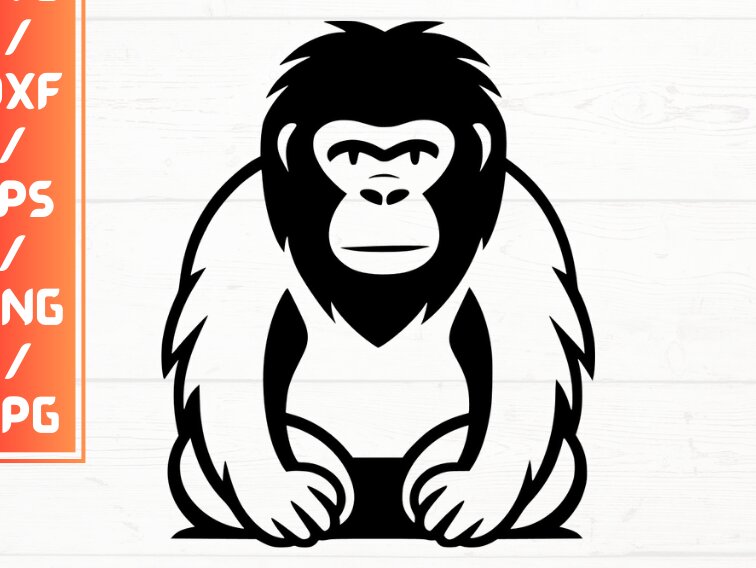 Σετ των 2 Intra απο ξύλο plywood 3mm-4mm πάχος - Gorilla , DXF, EPS, JPG, PNG Δίασταση 20x20 cm INTRAFABR-115721967