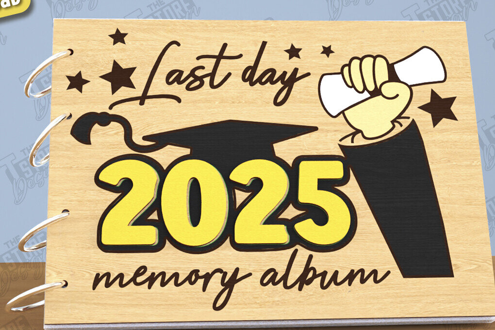 Σετ των 2 Intra απο ξύλο plywood 3mm-4mm πάχος - Εξώφυλλο άλμπουμ αποφοίτησης | Βιβλίο επισκεπτών Grad Δίασταση 20x20 cm INTRAFABR-118747377