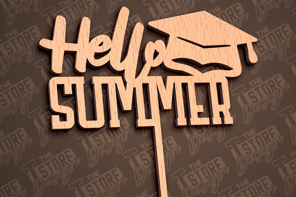 Intra απο ξύλο plywood 3mm-4mm πάχος - Αποφοίτηση Topper Cake Laser Cut | CNC Δίασταση 30x20 cm INTRAFABR-93165048