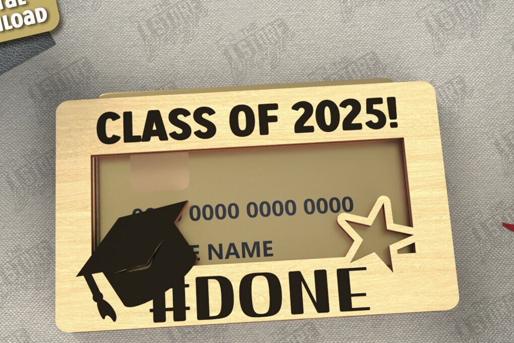 Σετ των 2 Intra απο ξύλο plywood 3mm-4mm πάχος - Κάτοχος δωροκάρτας αποφοίτησης | Grad 2025 Δίασταση 10x15 cm INTRAFABR-118675868