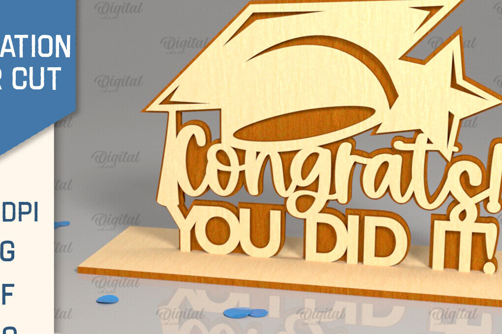 Intra απο ξύλο plywood 3mm-4mm πάχος - Αποφοίτηση LaserCut. Πινακίδα αποφοίτησης  Δίασταση 30x20 cm INTRAFABR-95187510