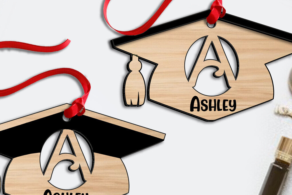 Σετ των 3 Intra απο ξύλο plywood 3mm-4mm πάχος - Επιστολή αποφοίτησης ένα στολίδι λέιζερ  Δίασταση 6x6 cm INTRAFABR-115843273