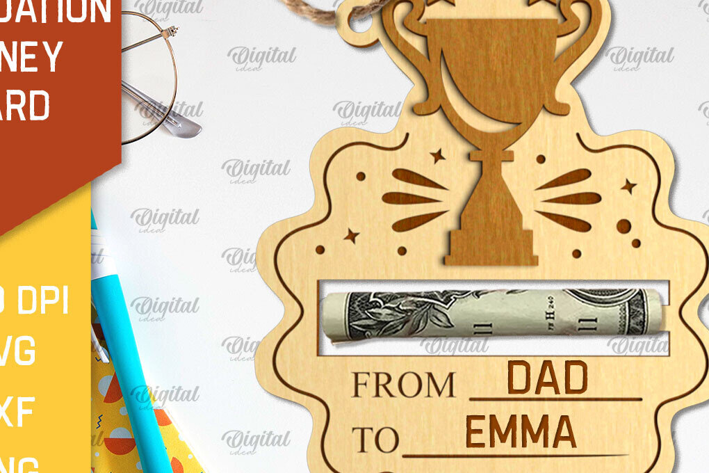 Intra απο ξύλο plywood 3mm-4mm πάχος - Κάρτα αποφοίτησης με λέιζερ Δίασταση 30x20 cm INTRAFABR-95172388