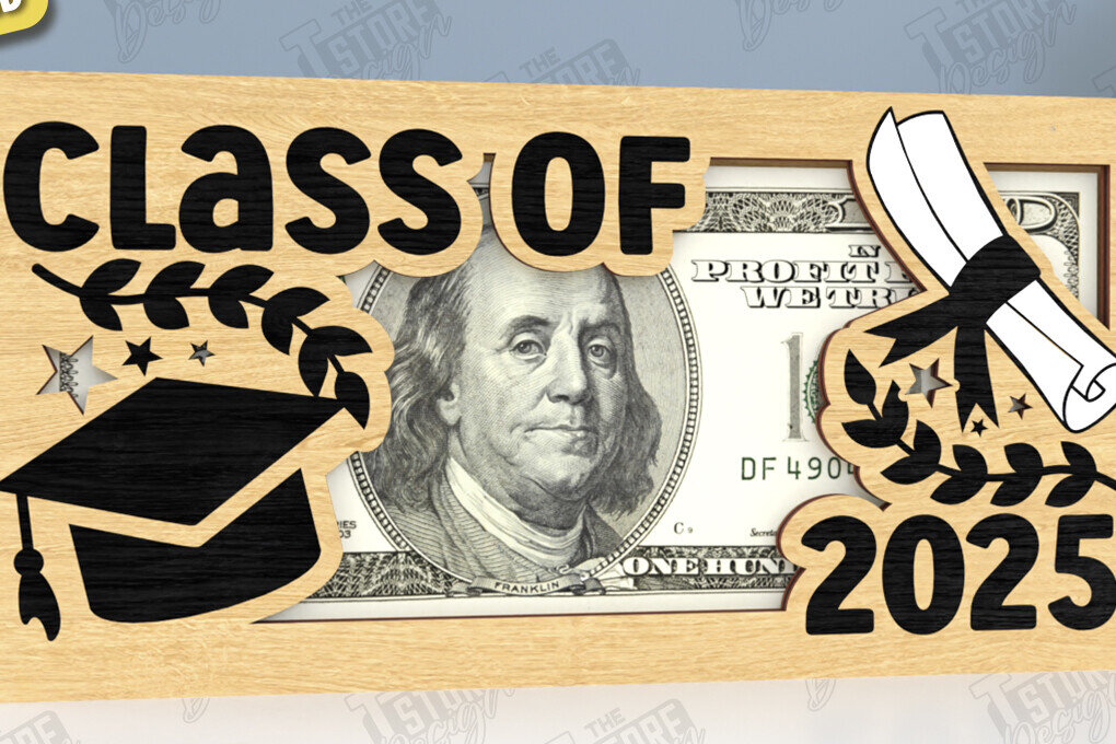 Σετ των 2 Intra απο ξύλο plywood 3mm-4mm πάχος - Κάτοχος Χρημάτων Αποφοίτησης | Grad 2025 |CNC Δίασταση 20x20 cm INTRAFABR-118829561